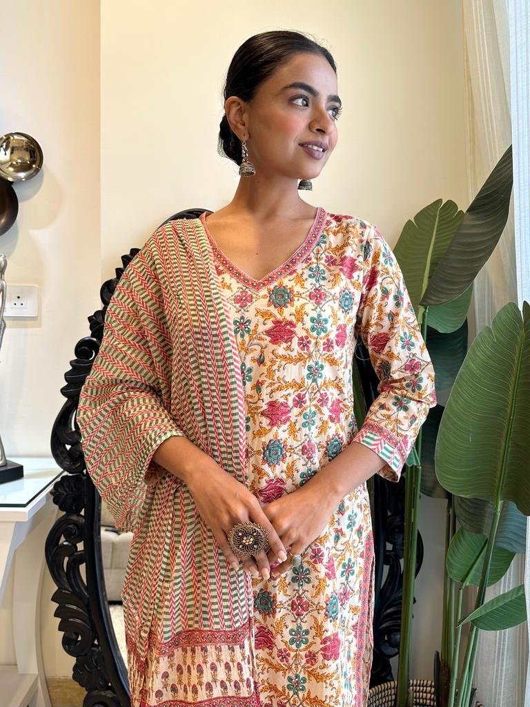 Floral Zig Zag Cotton Set