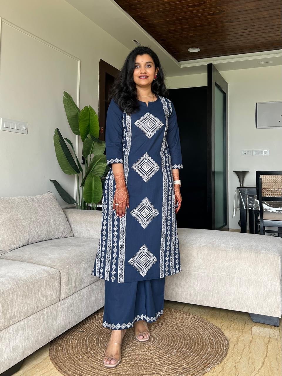 Kosha Premium Cotton Suit- Blue