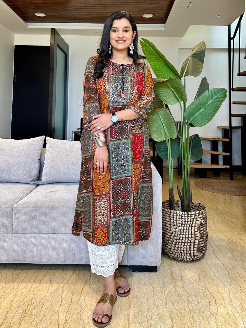 Multicolour Festive Kurta