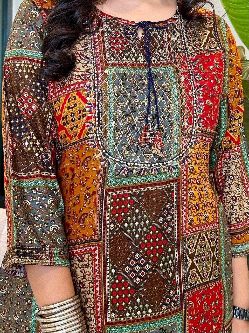 Multicolour Festive Kurta