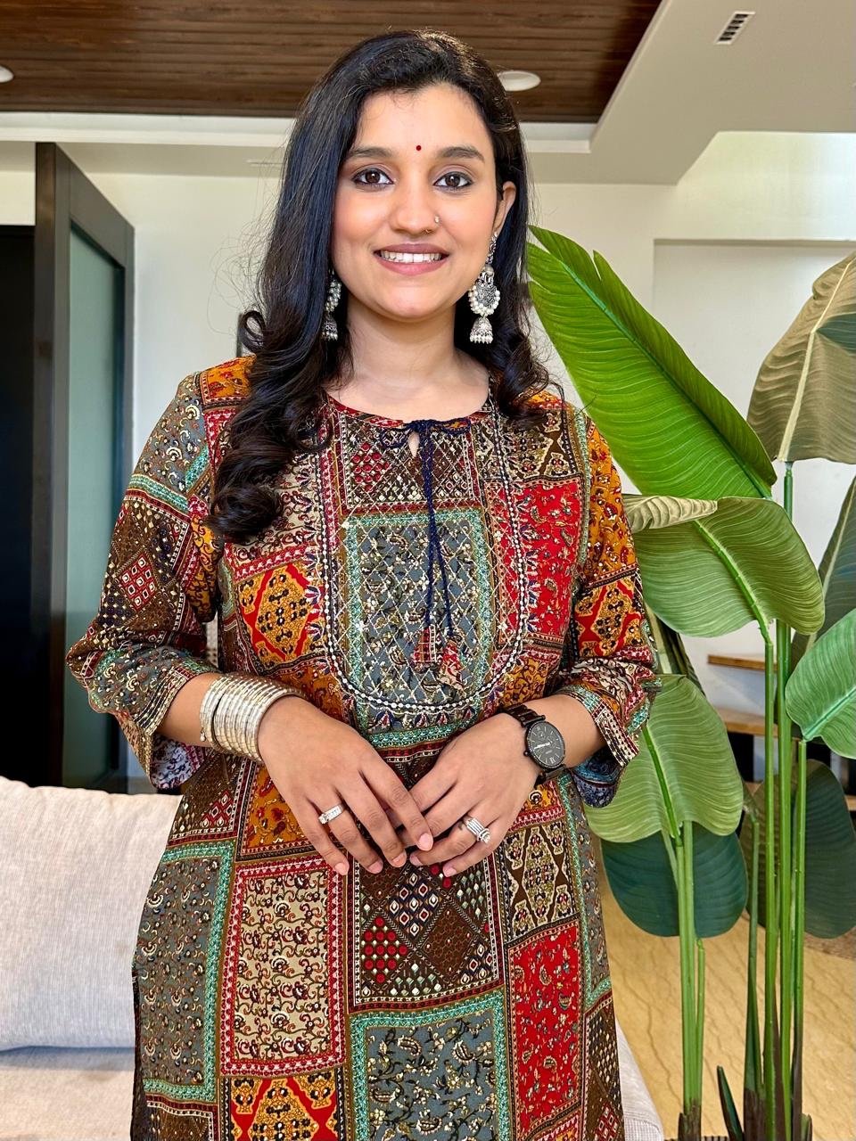 Multicolour Festive Kurta