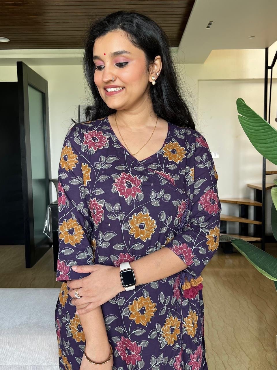 Shaya Violet Angrakha Set