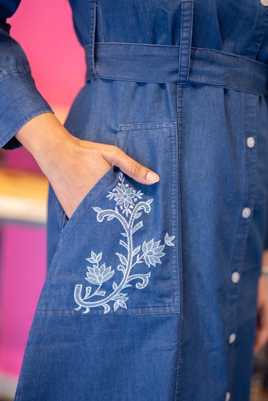 Latina A-line Denim Dress