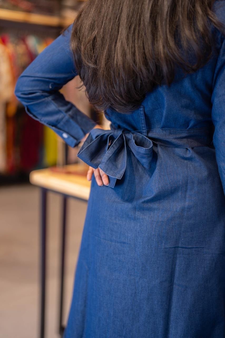 Latina A-line Denim Dress