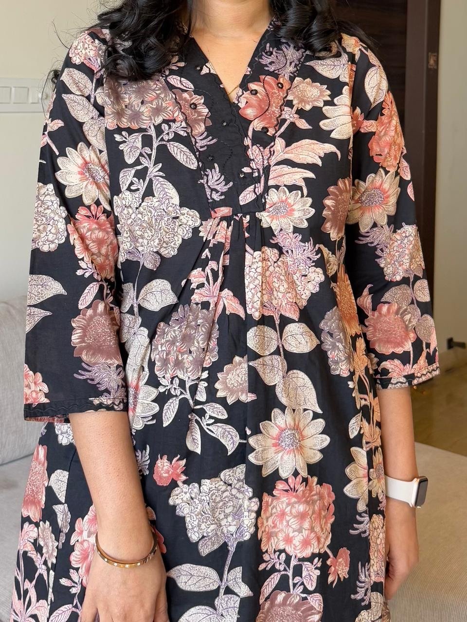 Sirsa Cotton Coord Set- Night Florals