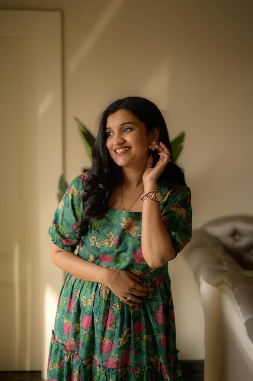 Tanvi Tiered Maxi Dress- Forest Floral