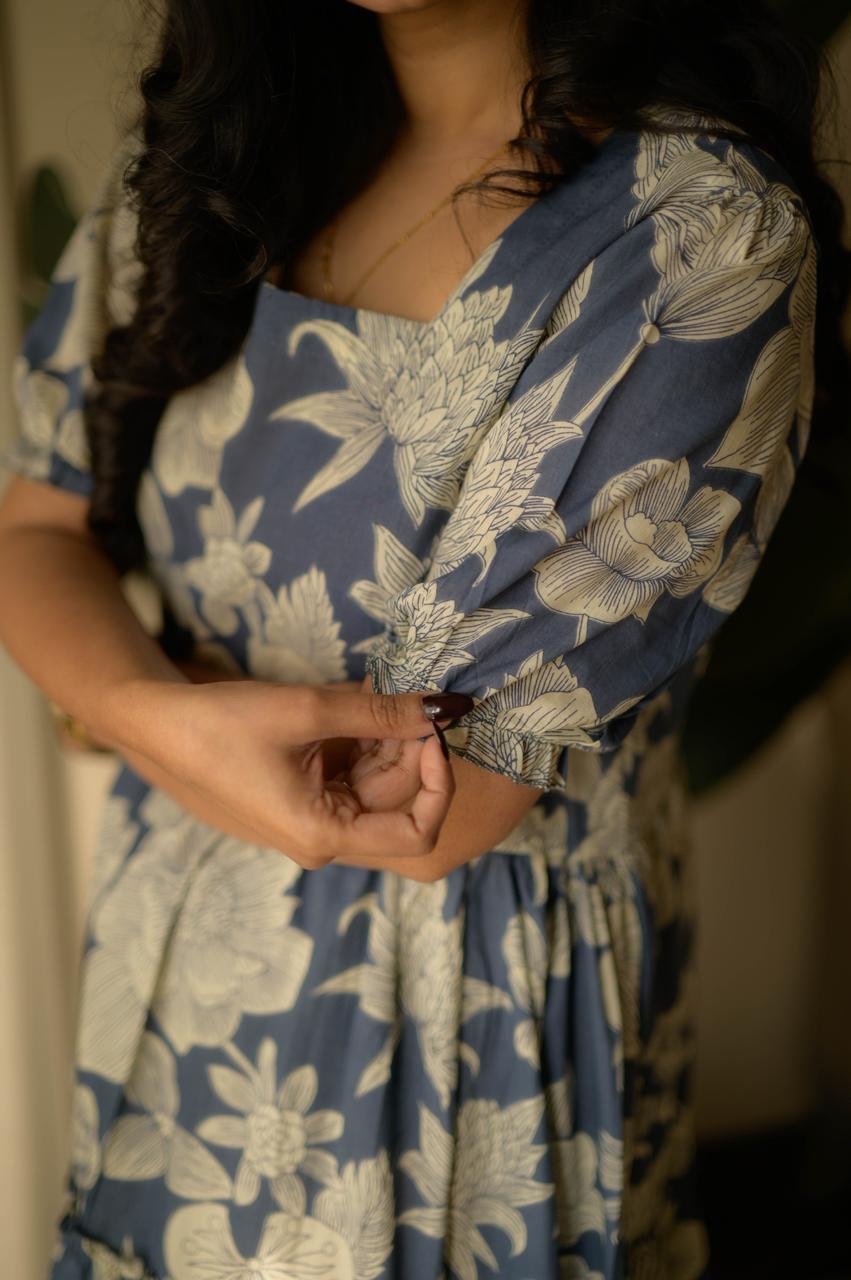 Tanvi Tiered Maxi Dress- Dark Sky Florals