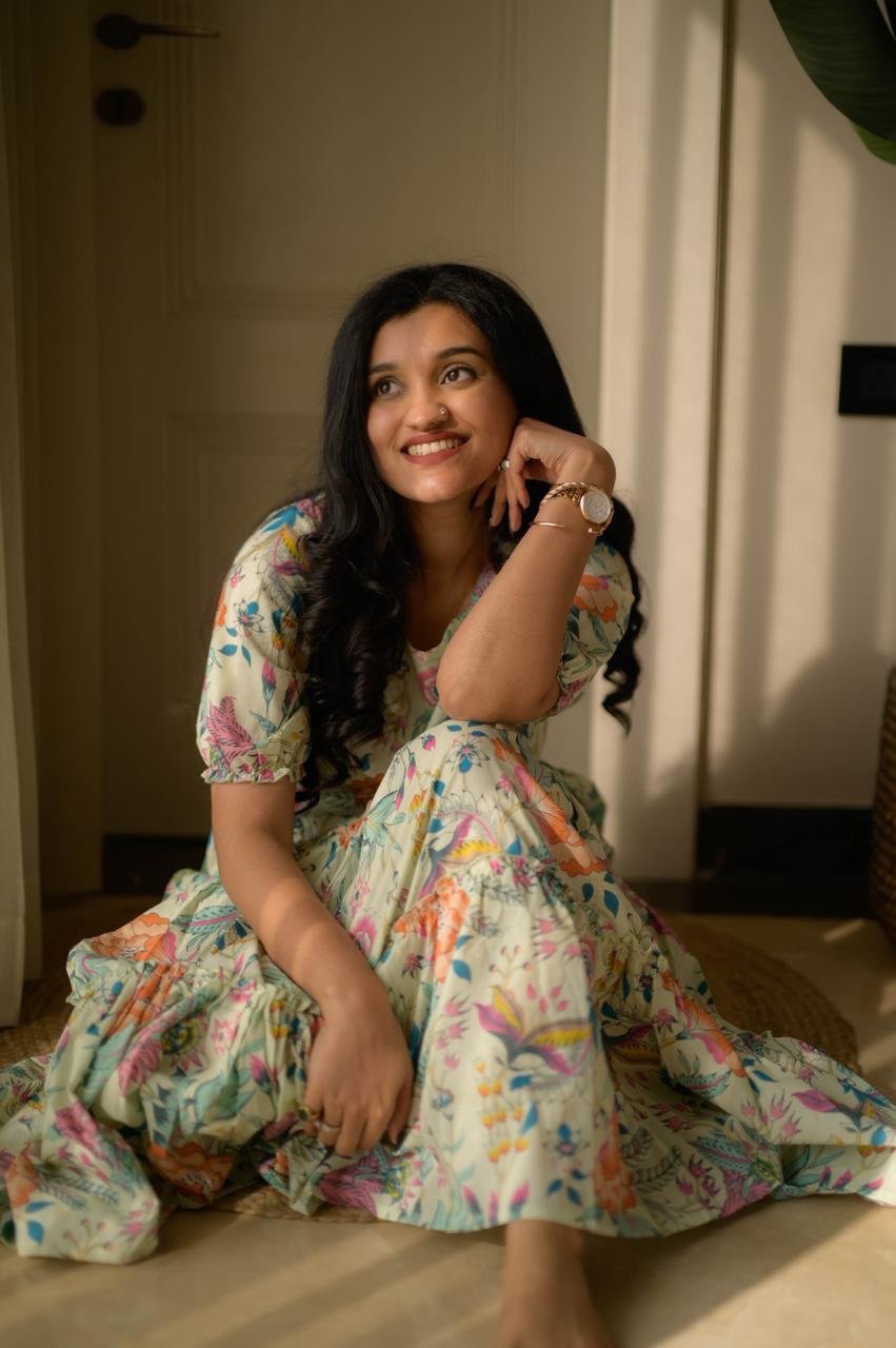 Tanvi Tiered Maxi Dress- Pastel Florals