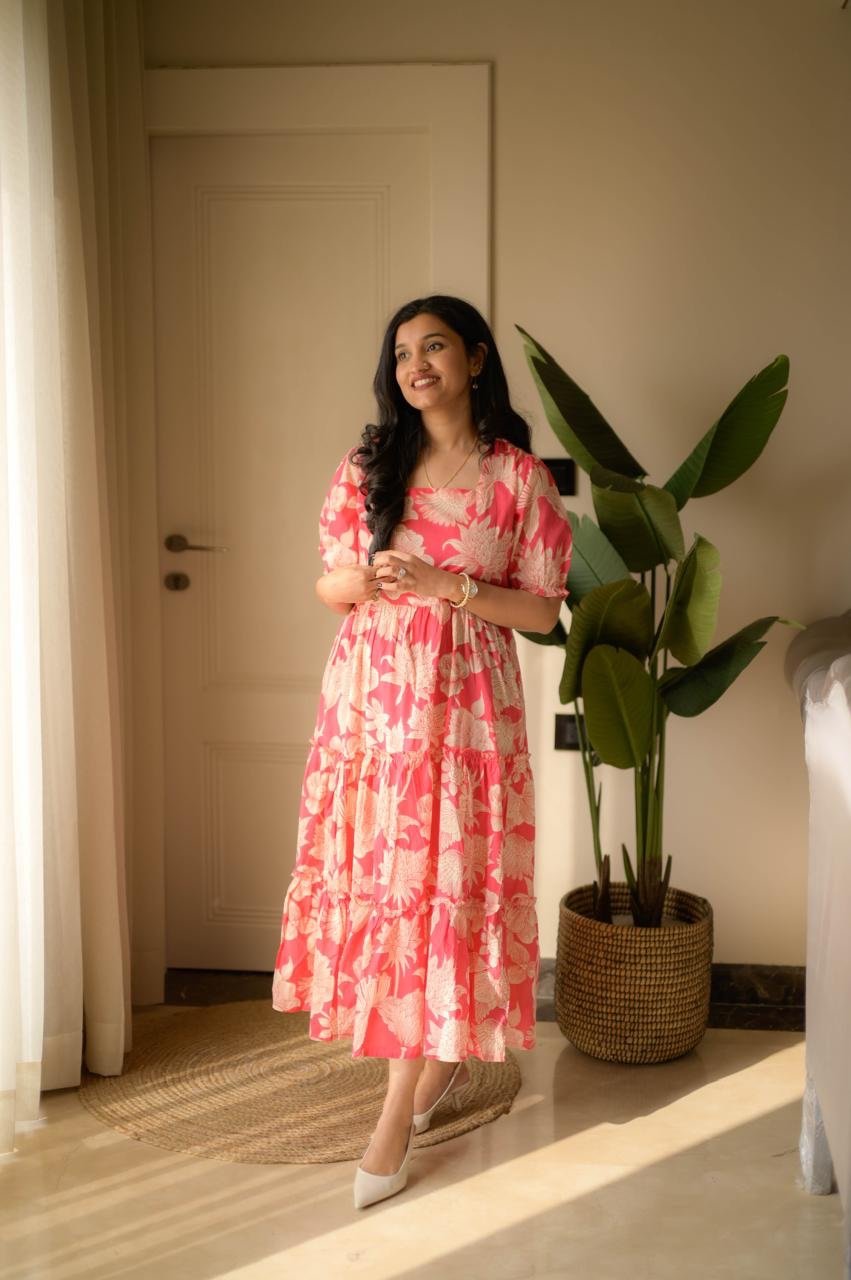 Tanvi Tiered Maxi Dress- Candy Florals