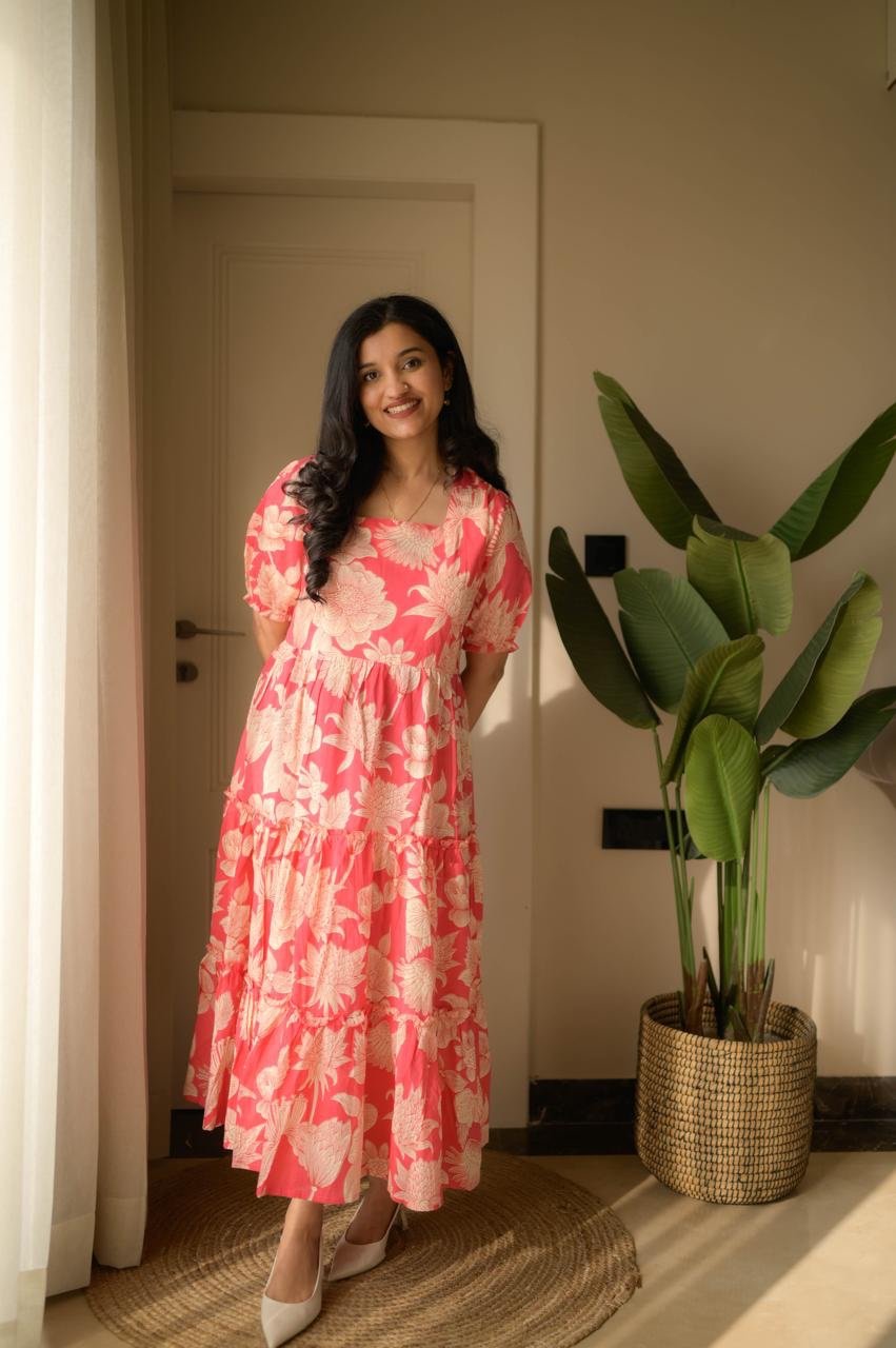 Tanvi Tiered Maxi Dress- Candy Florals