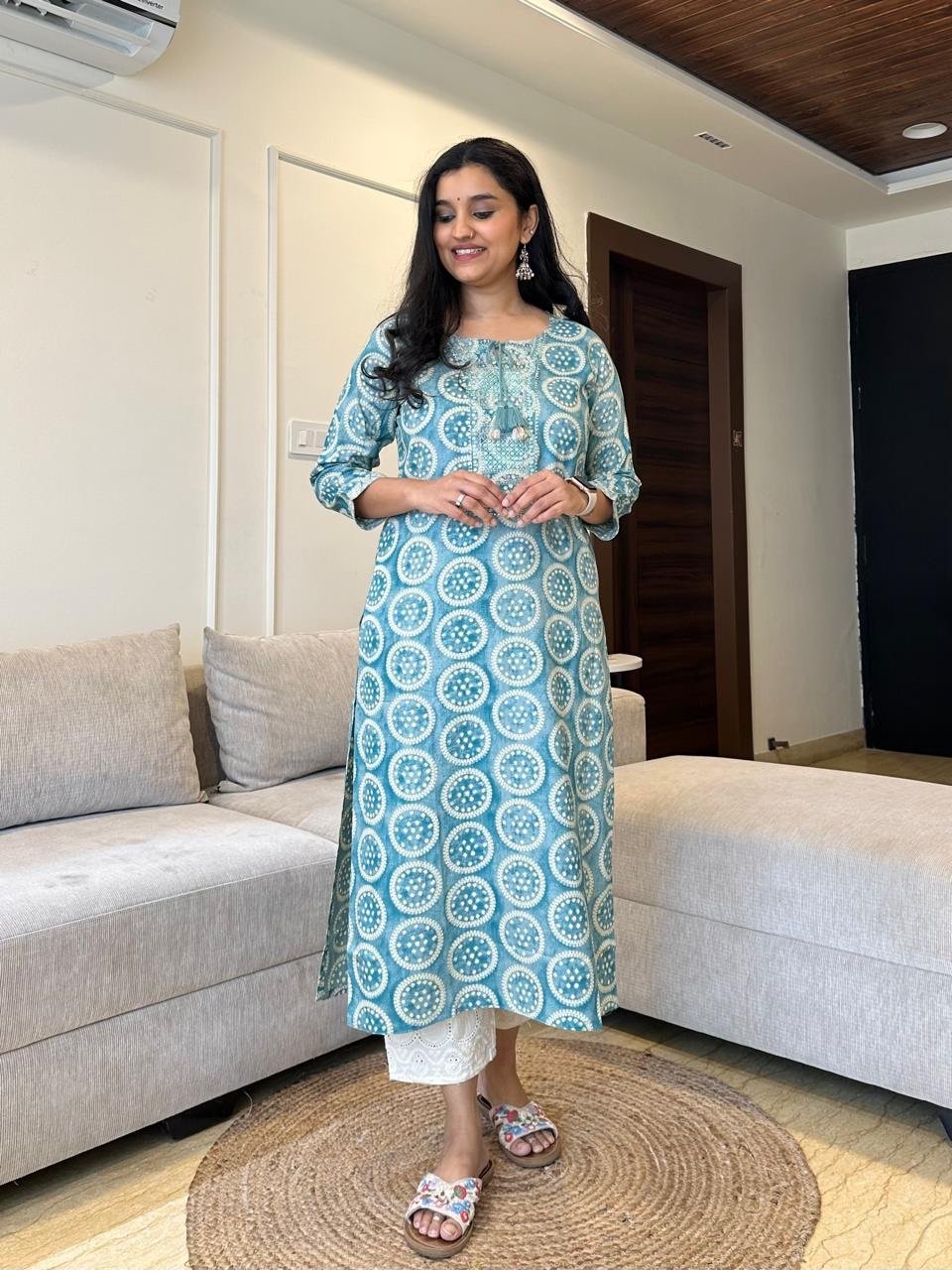 Roshan Festive Kurta - Blue