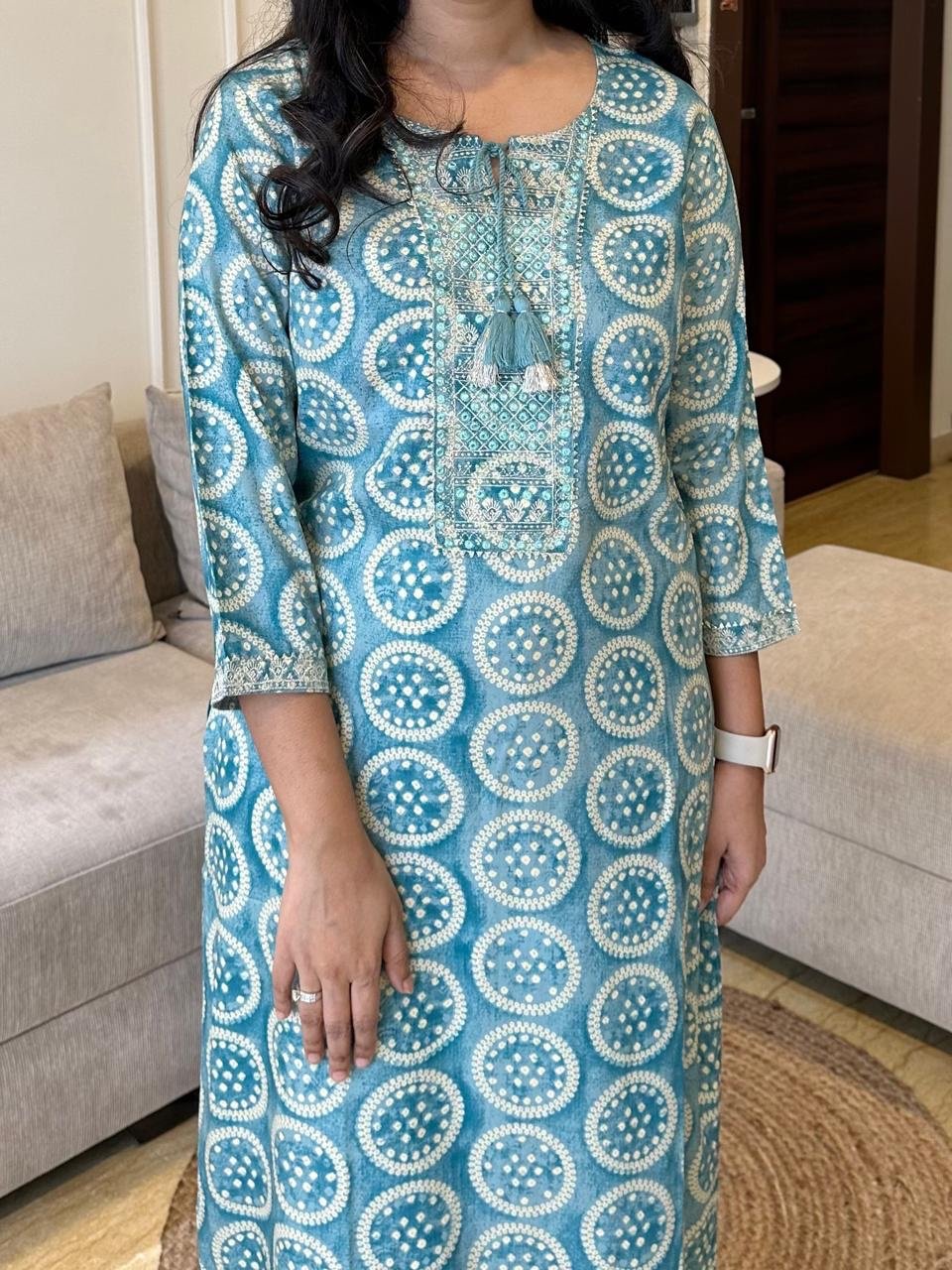 Roshan Festive Kurta - Blue