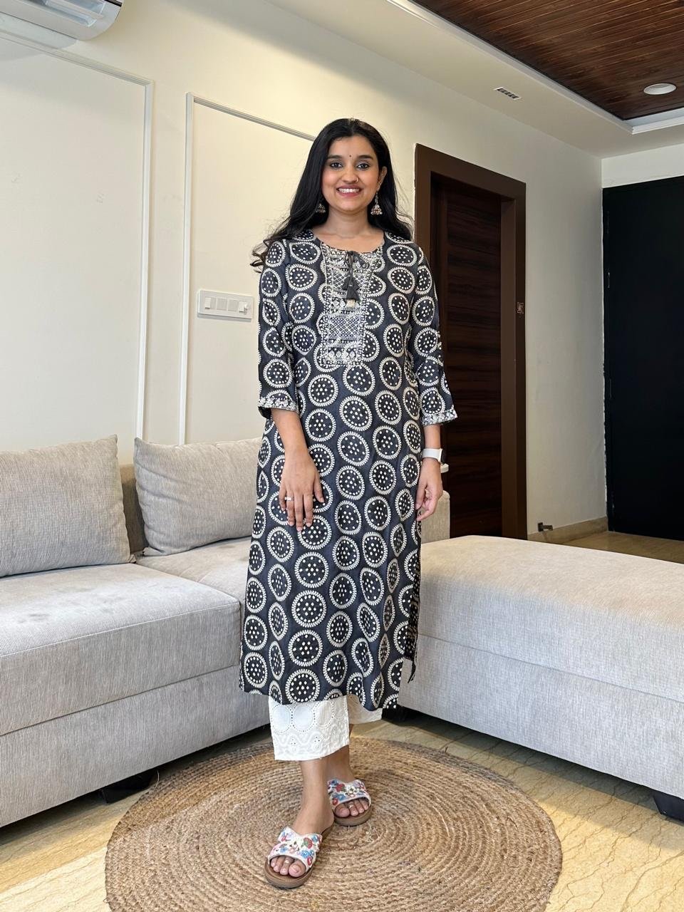 Roshan Festive Kurta- Navy Blue