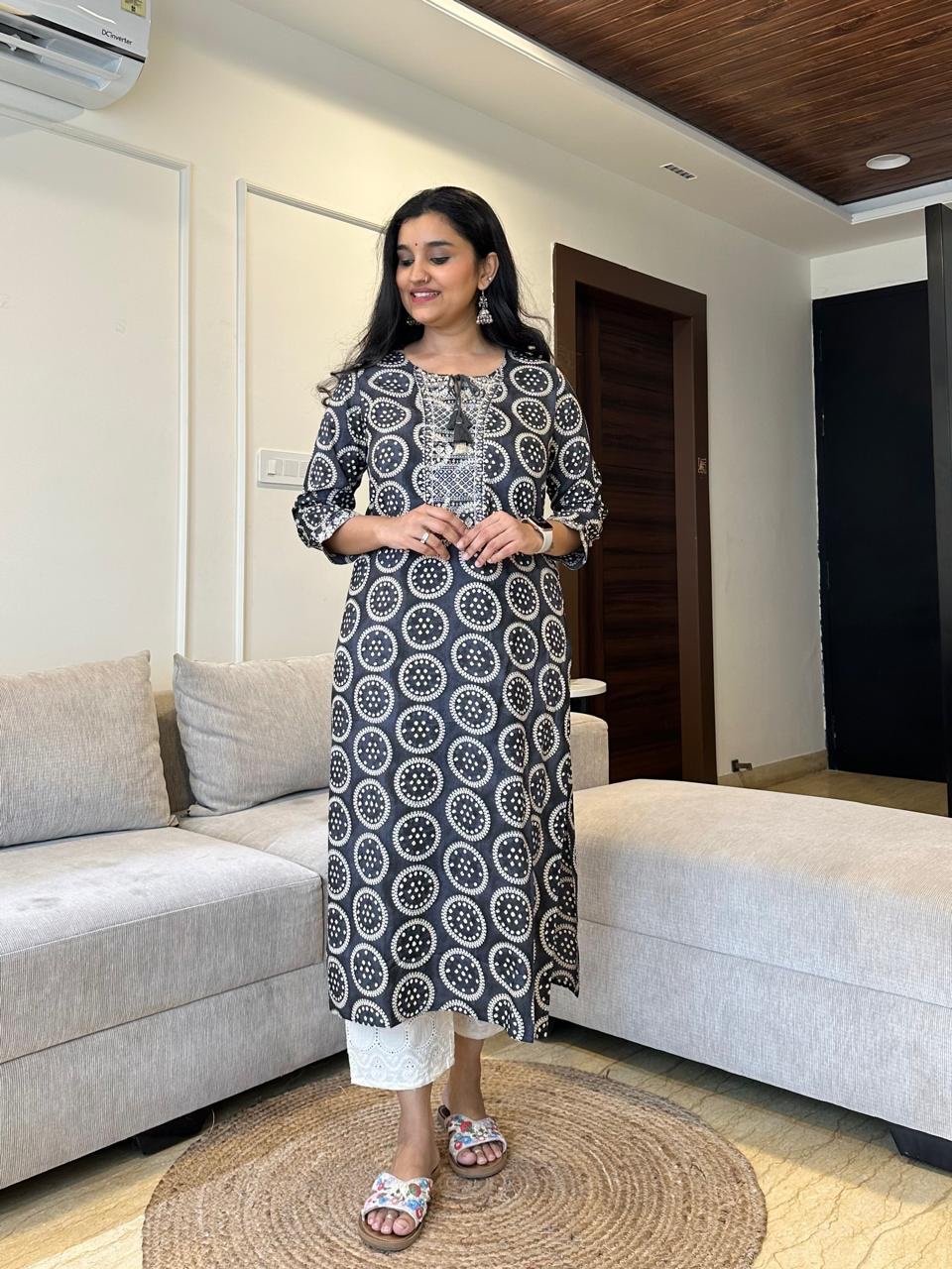 Roshan Festive Kurta- Navy Blue