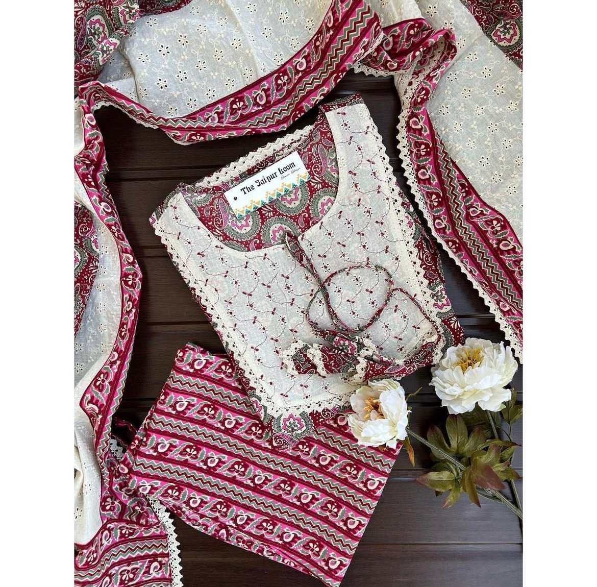 Subtle Maroon Anarkali Suit