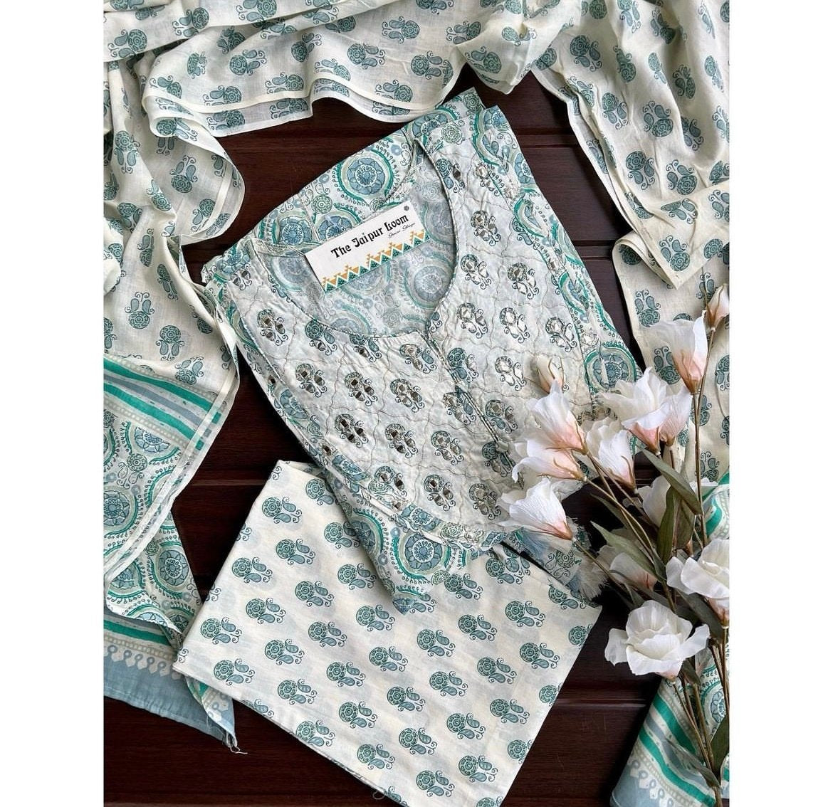 Fresh Floral Booti Anarkali Suit