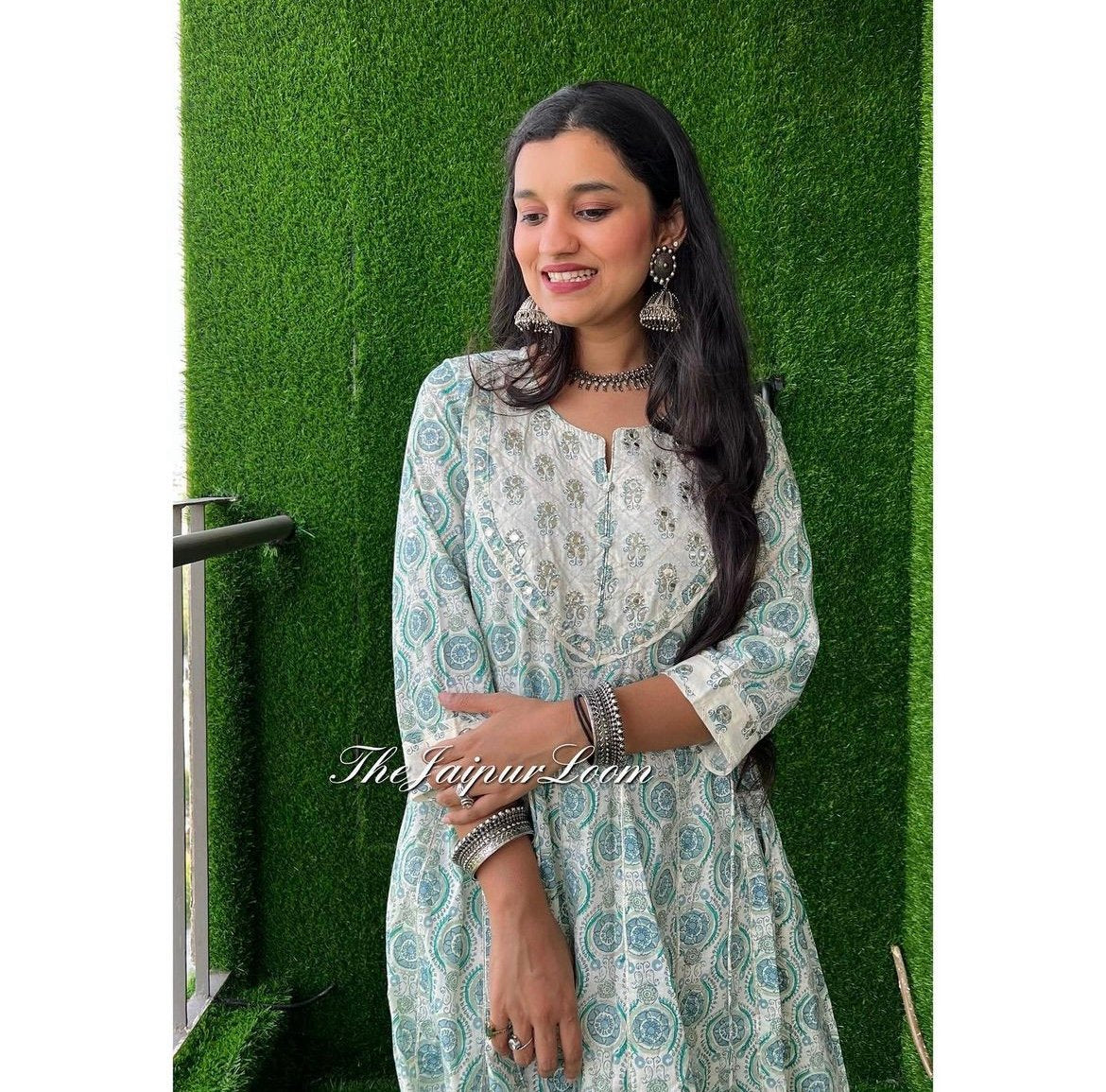 Fresh Floral Booti Anarkali Suit