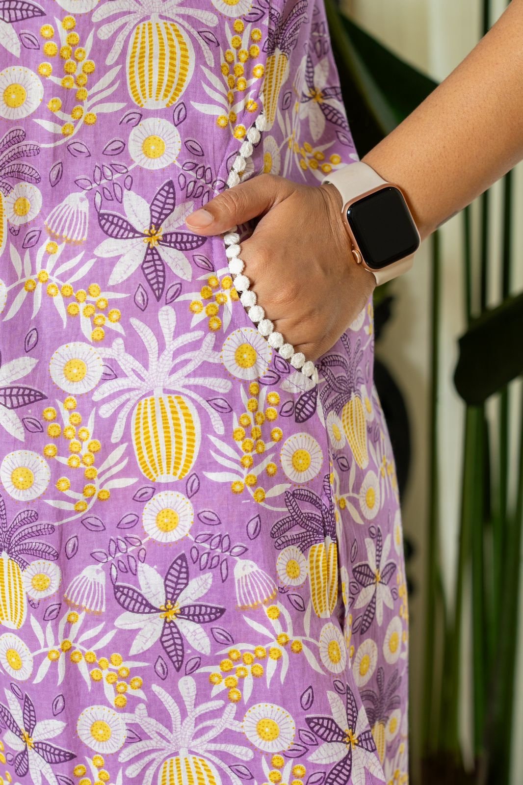 Rozana Floral Coord Set- Purple