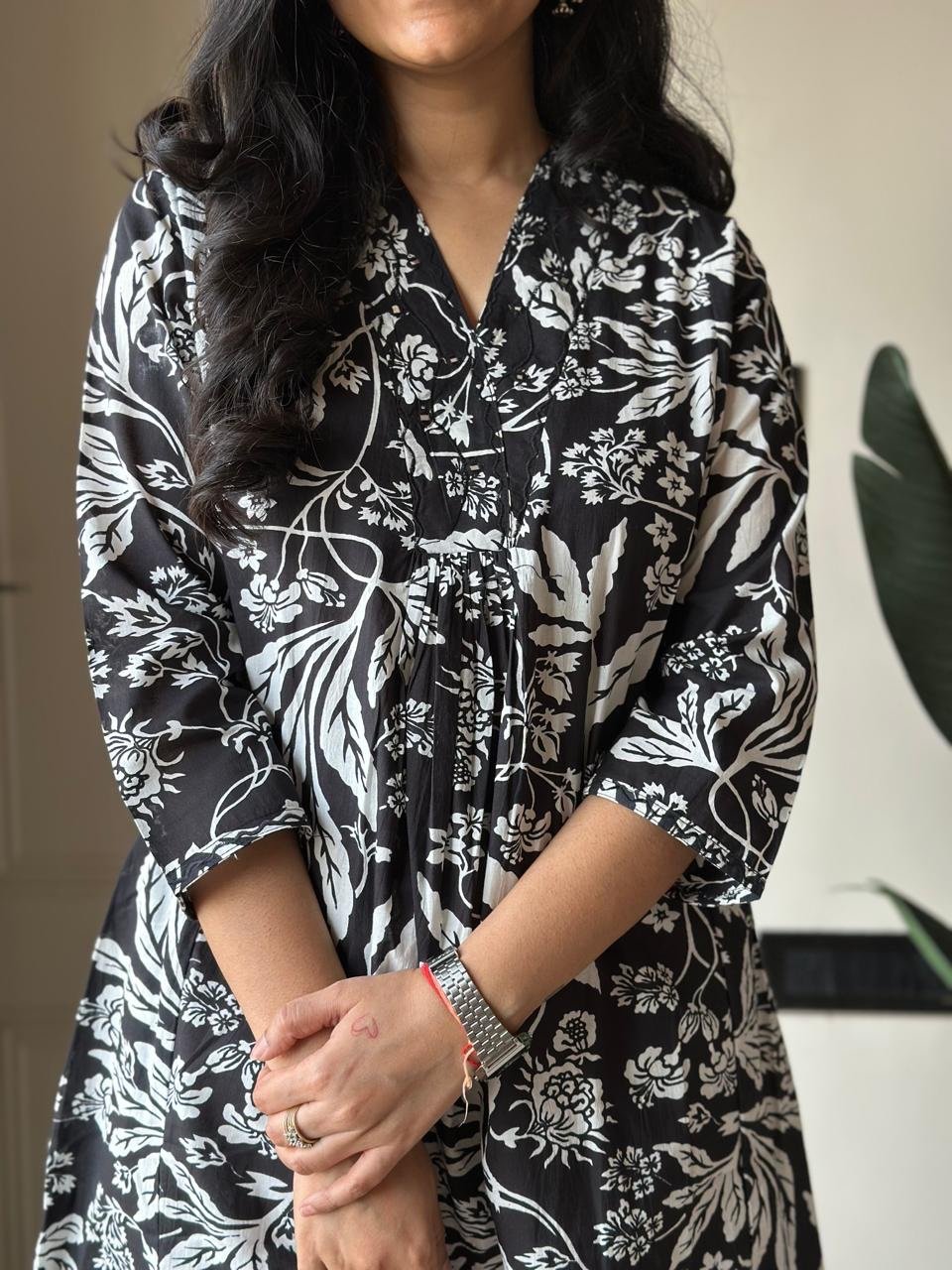 Sirsa Cotton Coord Set- BandW Florals