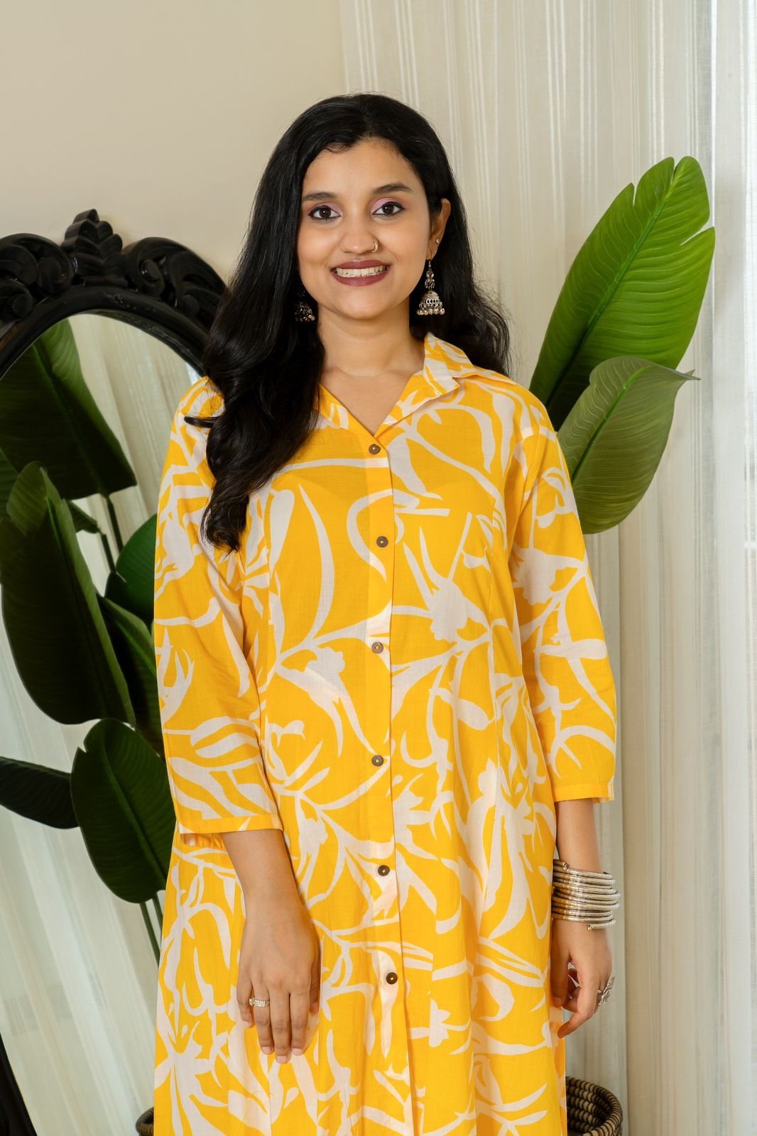 Cotton Coord Set- Bright Yellow