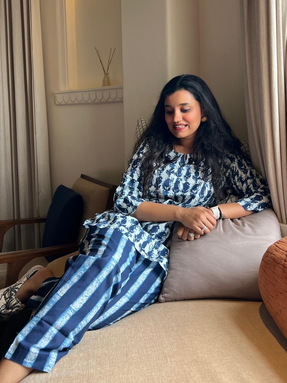 Cotton Lounge Set- Indigo Boota