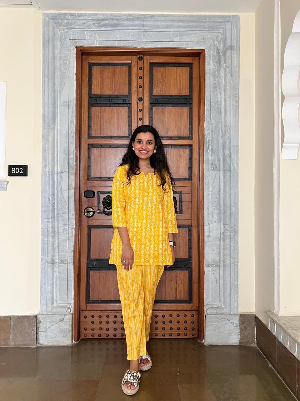 Cotton Lounge Set- Bright Yellow