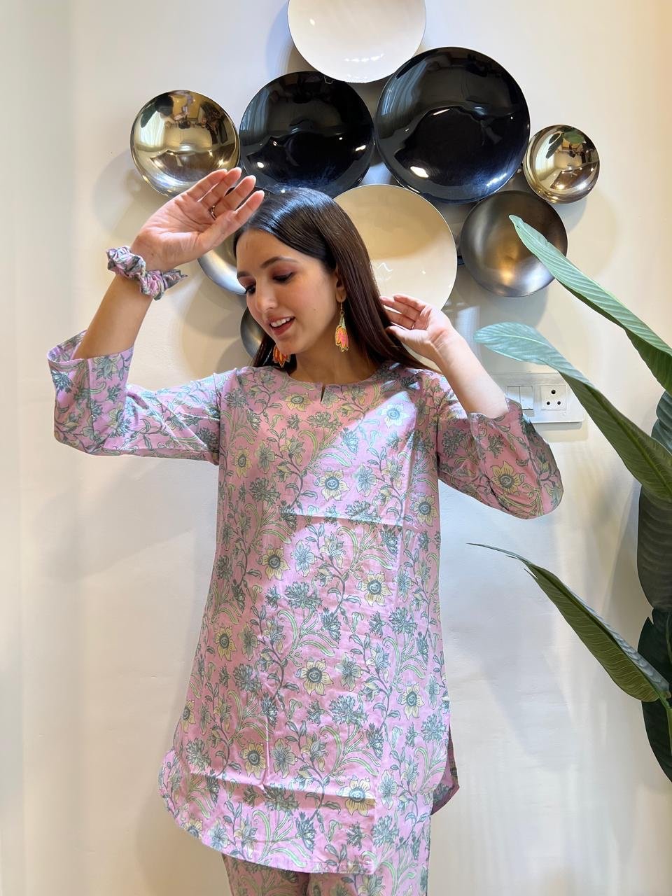 Cotton Lounge Set- Lilac Florals