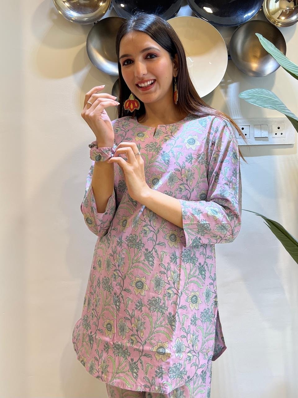 Cotton Lounge Set- Lilac Florals