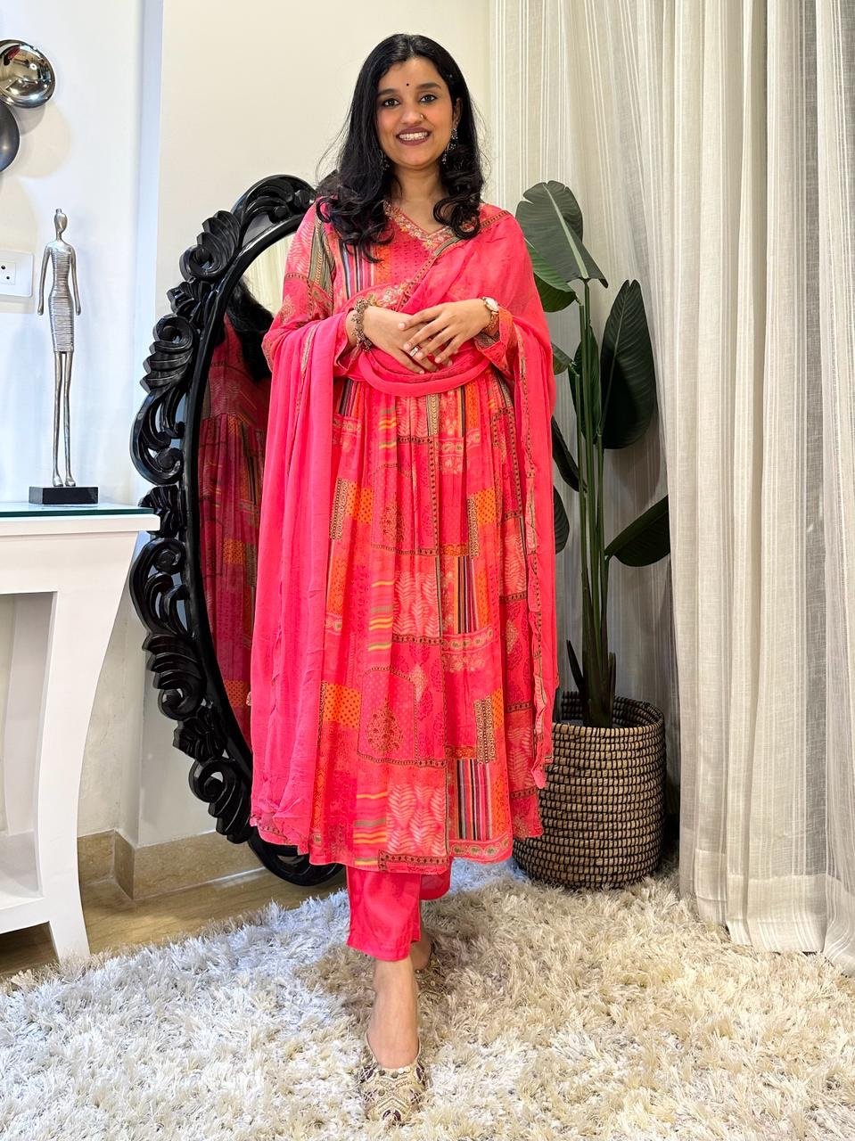 Bright Pink Chinnon Alia Set