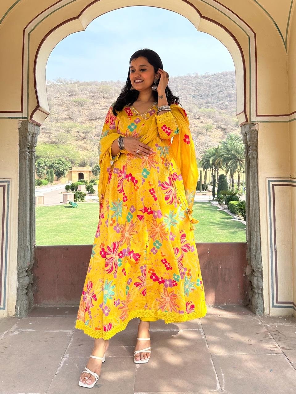 Gulmohar Anarkali Suit Set