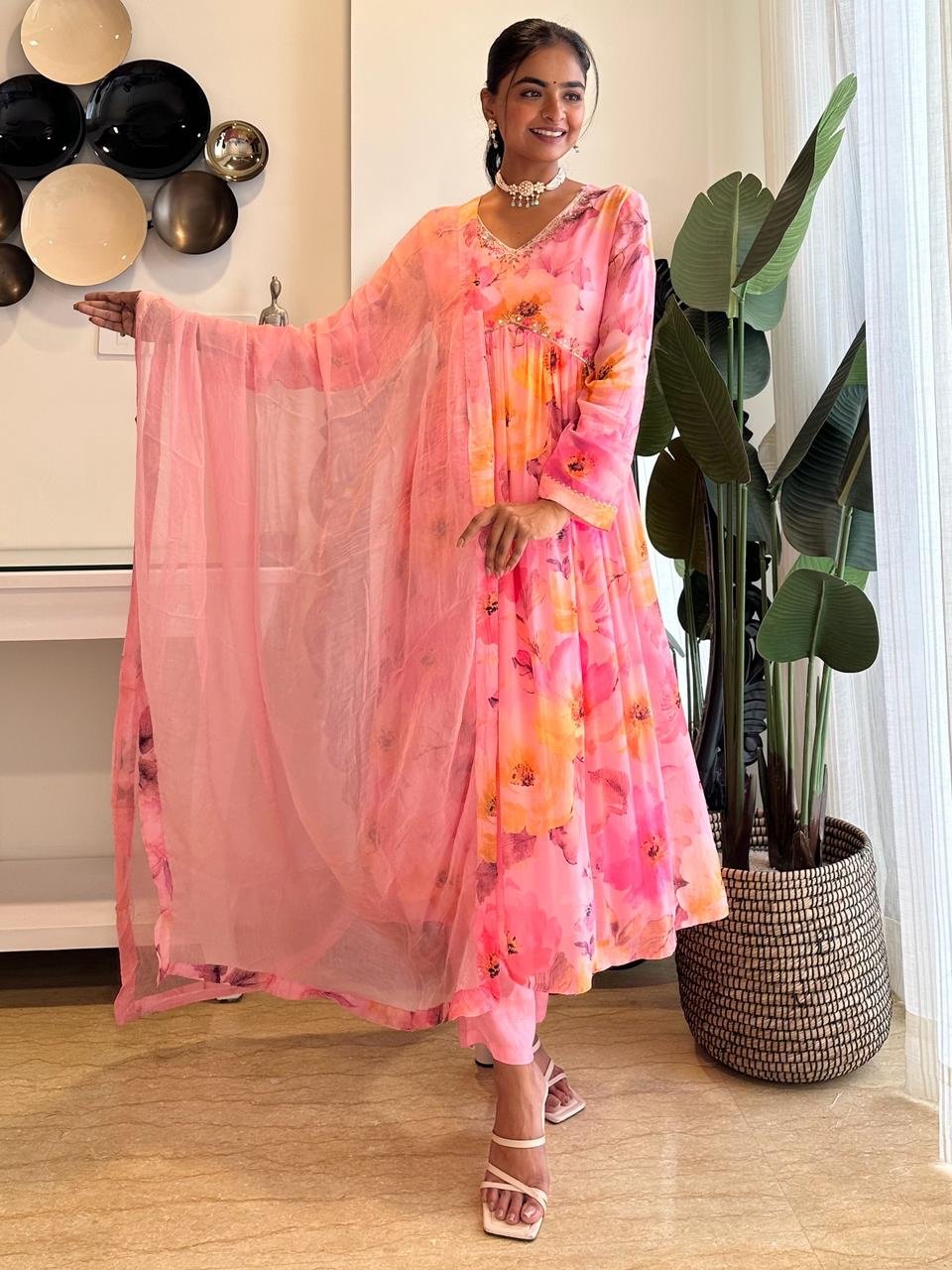 Neon Pink Floral Luxe Alia Set