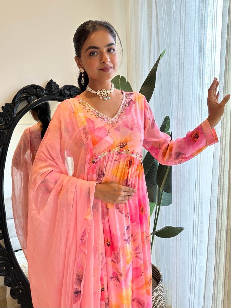Neon Pink Floral Luxe Alia Set