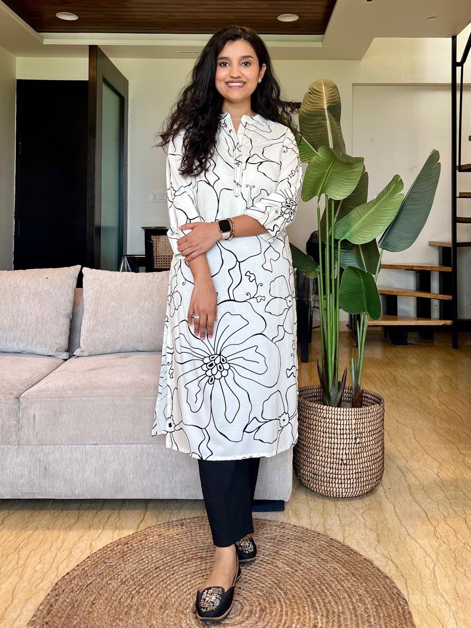 Tisca Line Printed Kurta