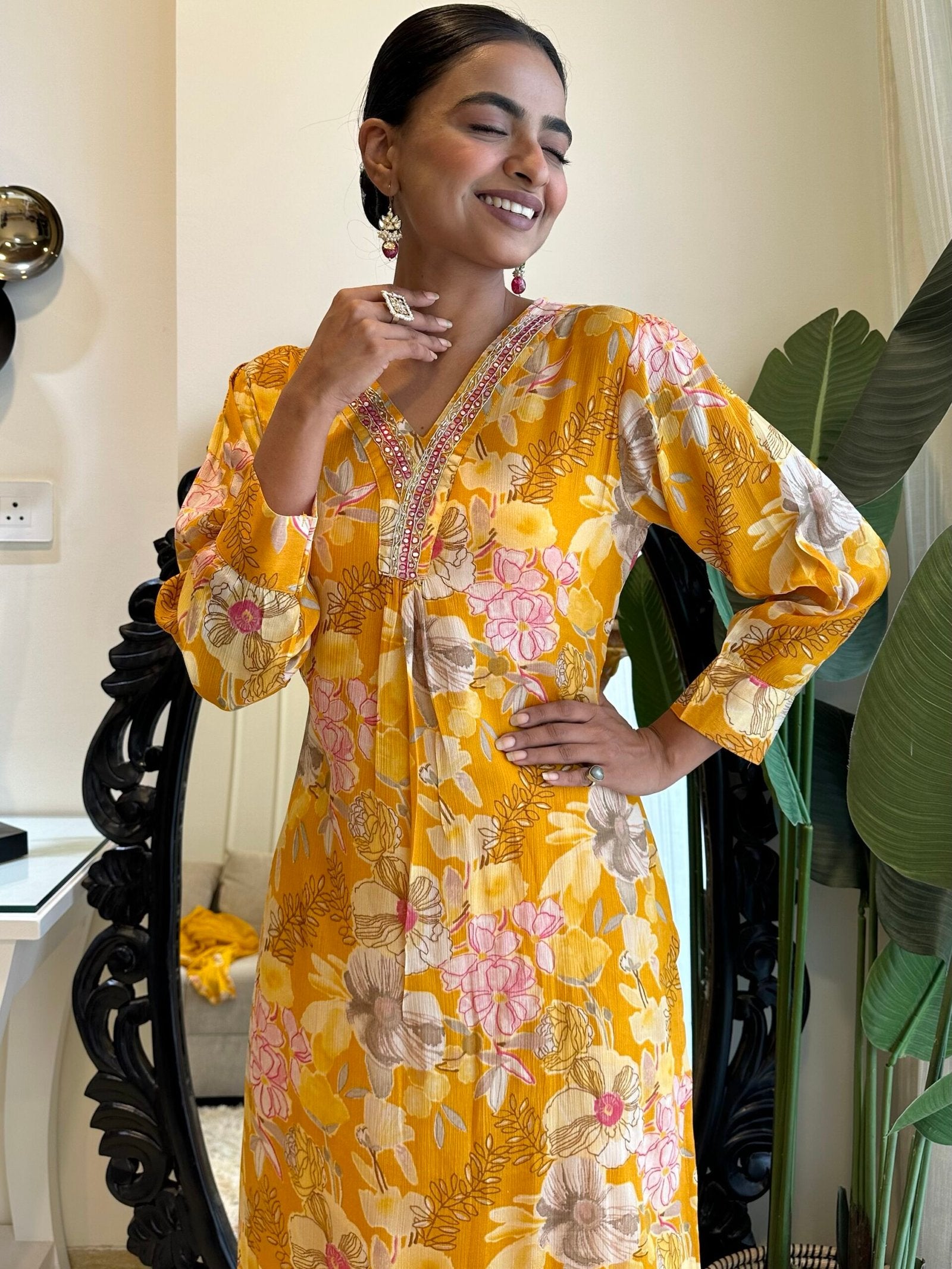 Yellow Mystical Floral Set