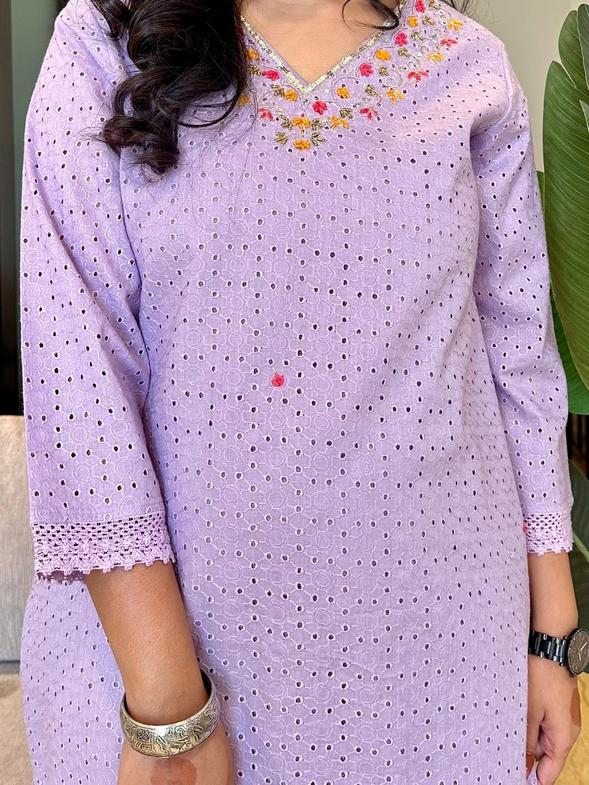 Lilac Lace Cotton Set