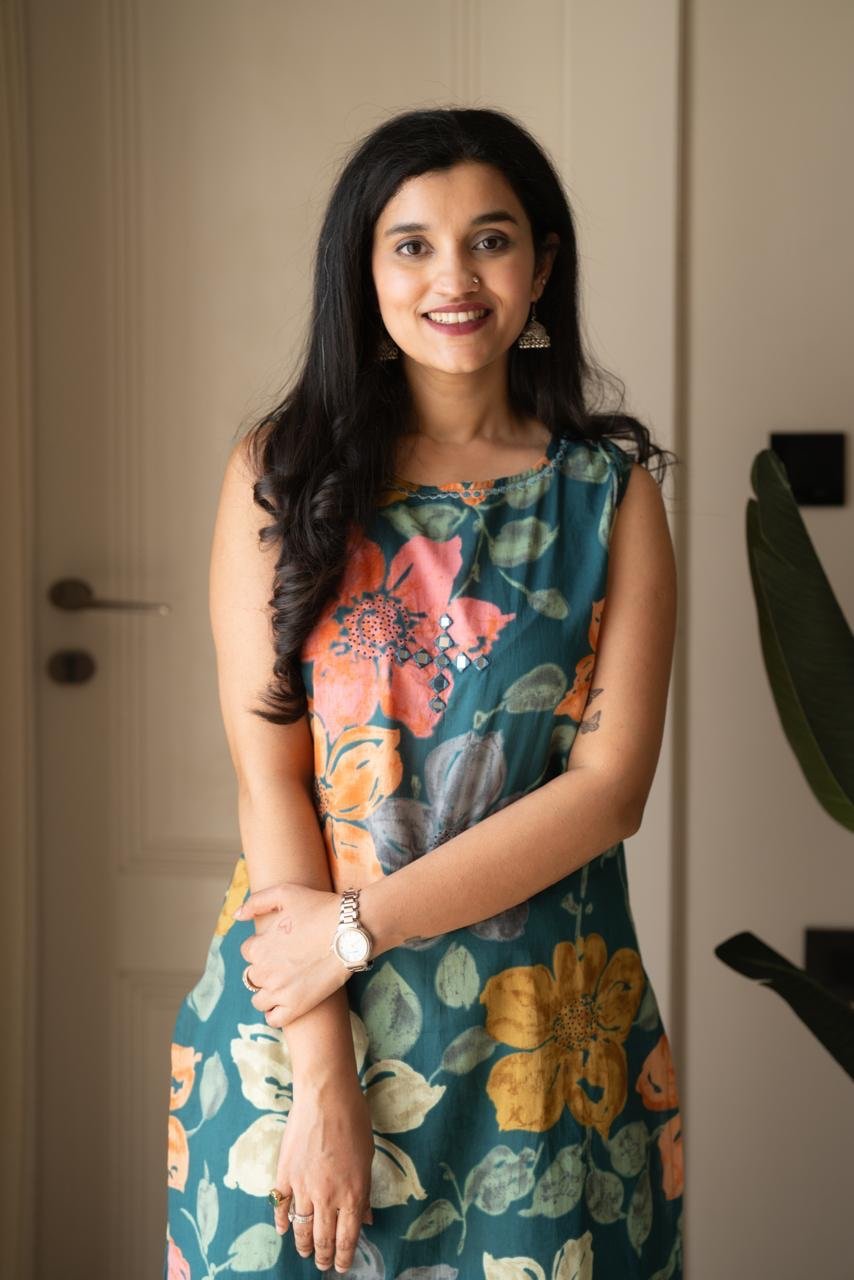 Kisha Sleeveless Cotton Set- Colorful Florals