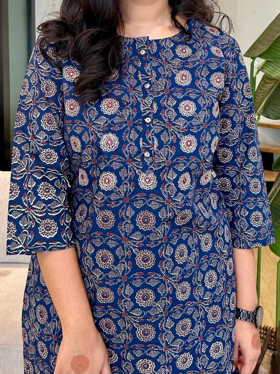 Indigo Boota Jaal Cotton Suit