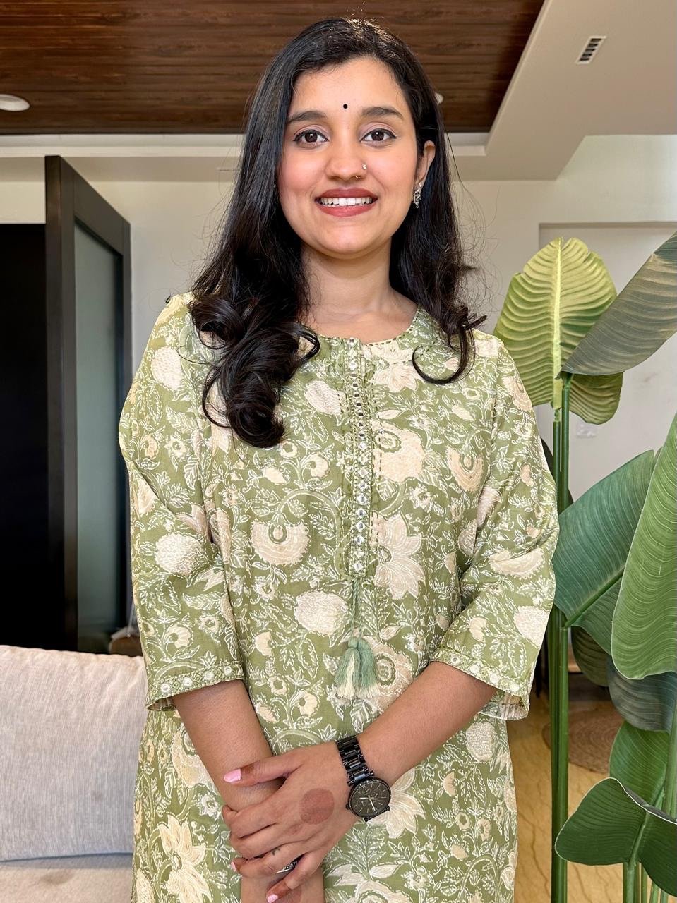 Muslin Pastel Kurta- Pista