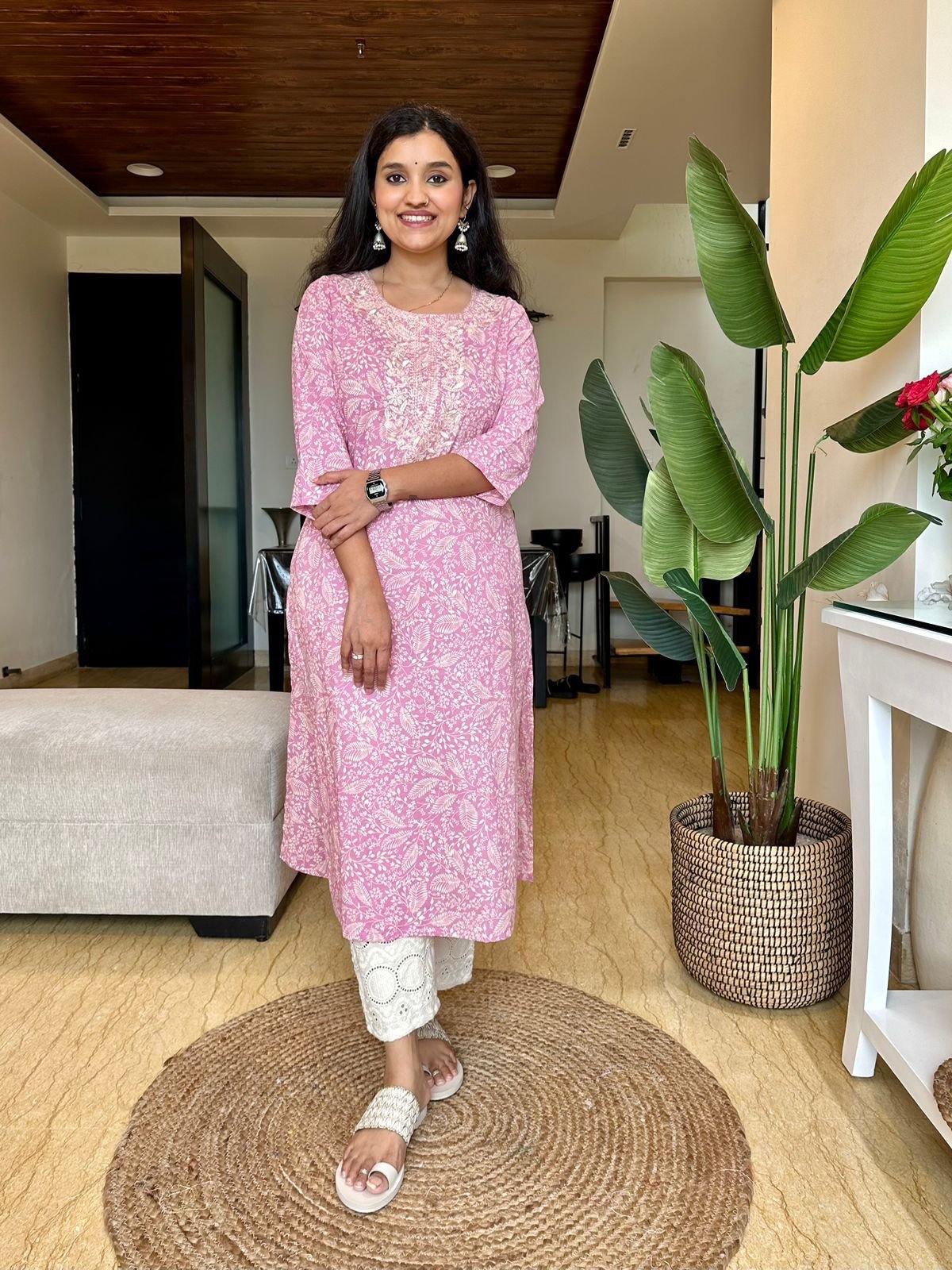 Sara Embroidered Cotton Kurta