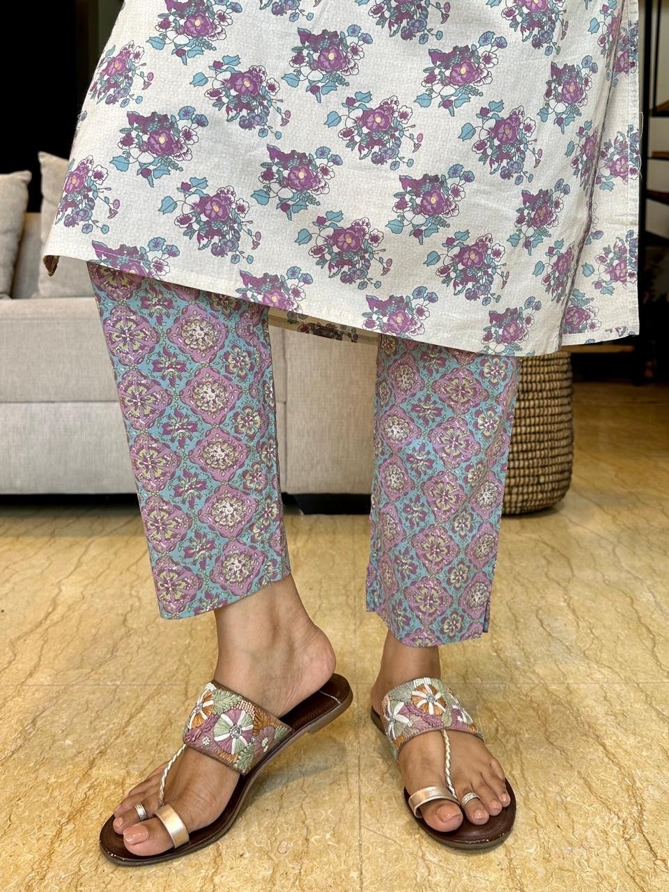 Pastel Lilac Cotton Suit