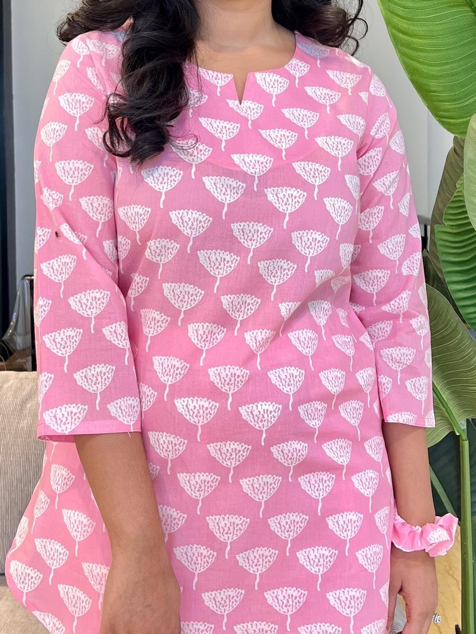 Cotton Lounge Set- Pink Pollens