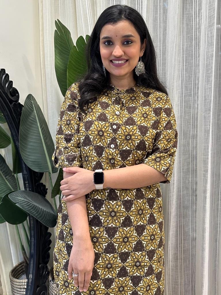 Weekend Rayon Kurta- Olive Brown