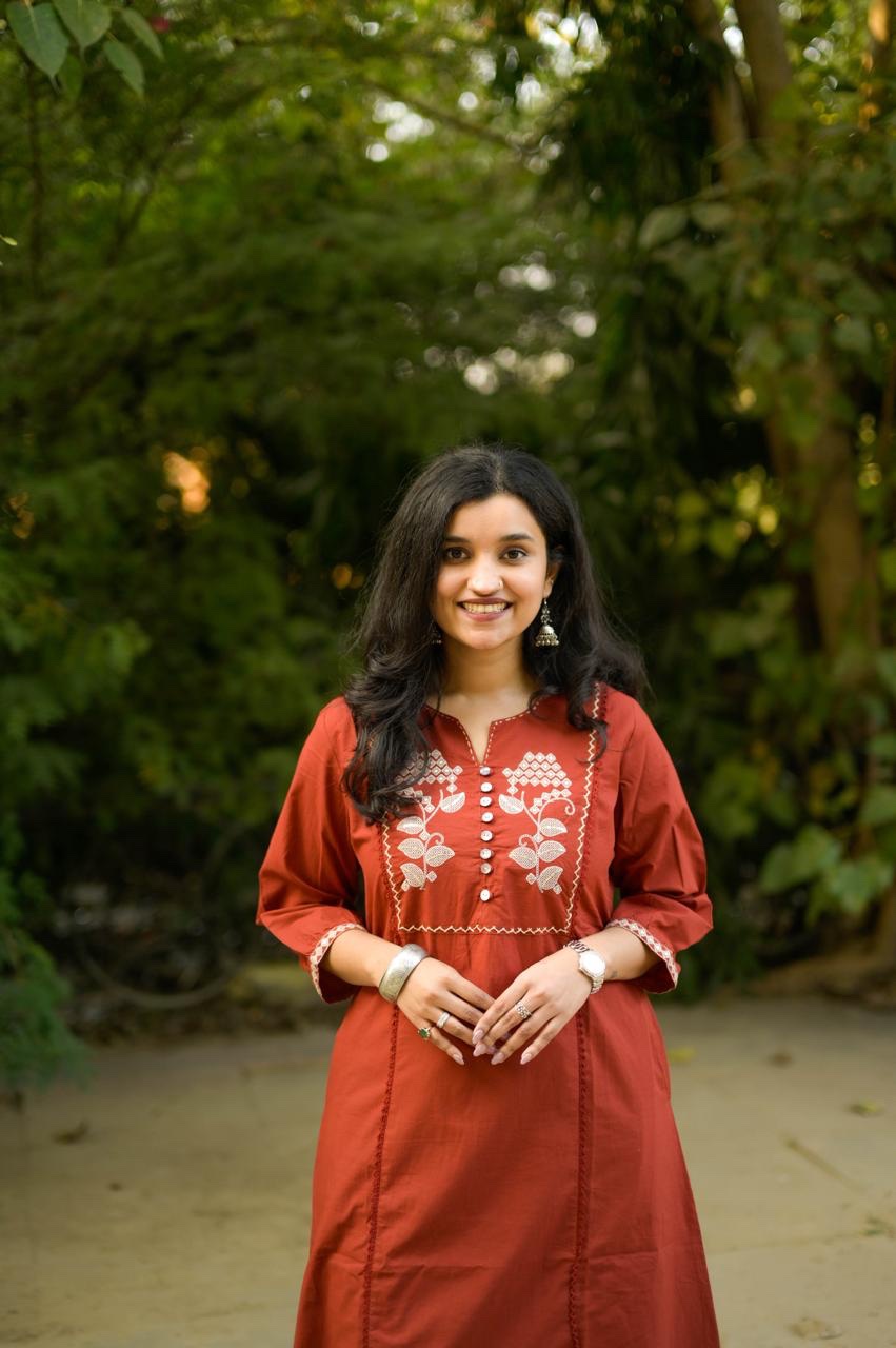 Suhana Embroidered Cotton Pant Set - Image 3