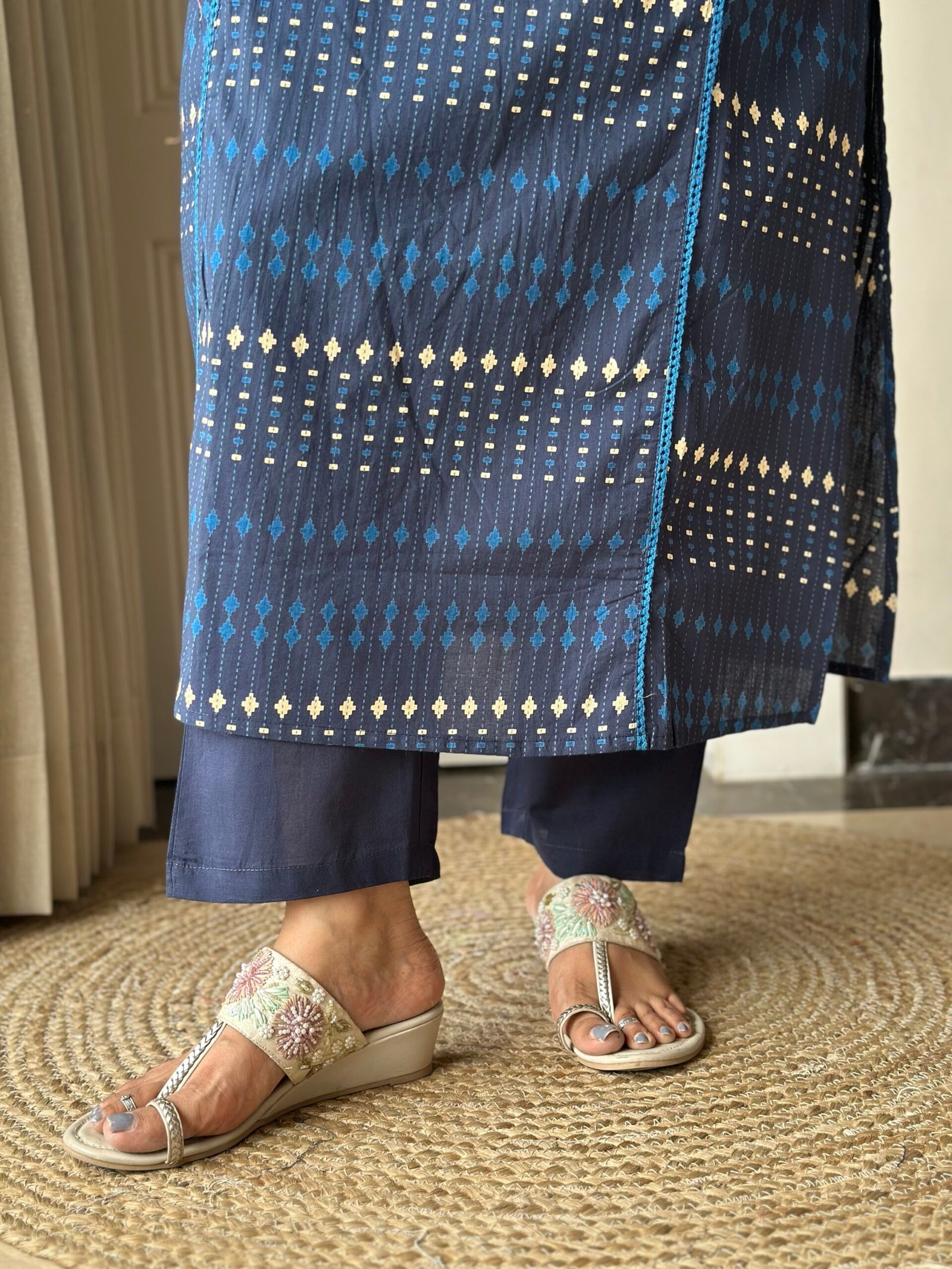 Maisha Mirror Work Cotton Suit - Image 6