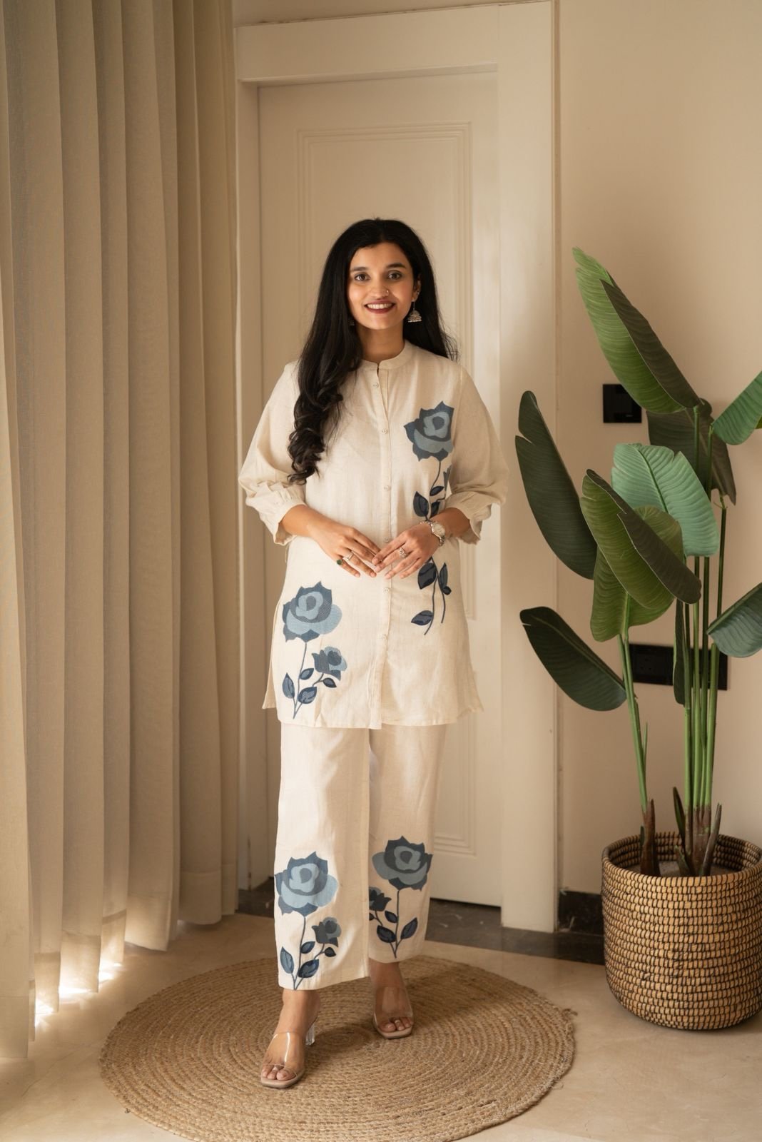 Gyana Embroidered Off White Coord Set - Image 9