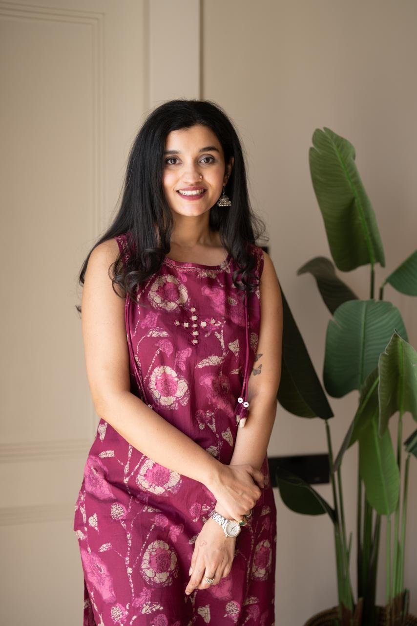 Kisha Sleeveless Cotton Set- Pink Batik - Image 8