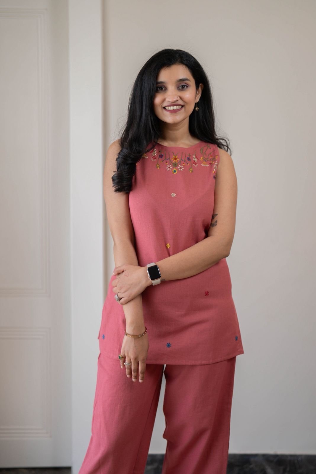 Tanya Farshi Coord Set- Pink - Image 2