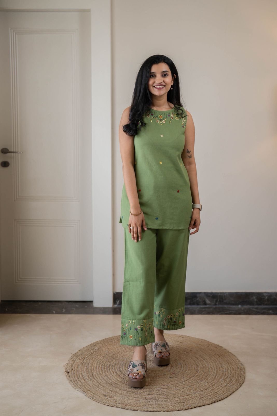 Tanya Farshi Coord Set- Green - Image 5
