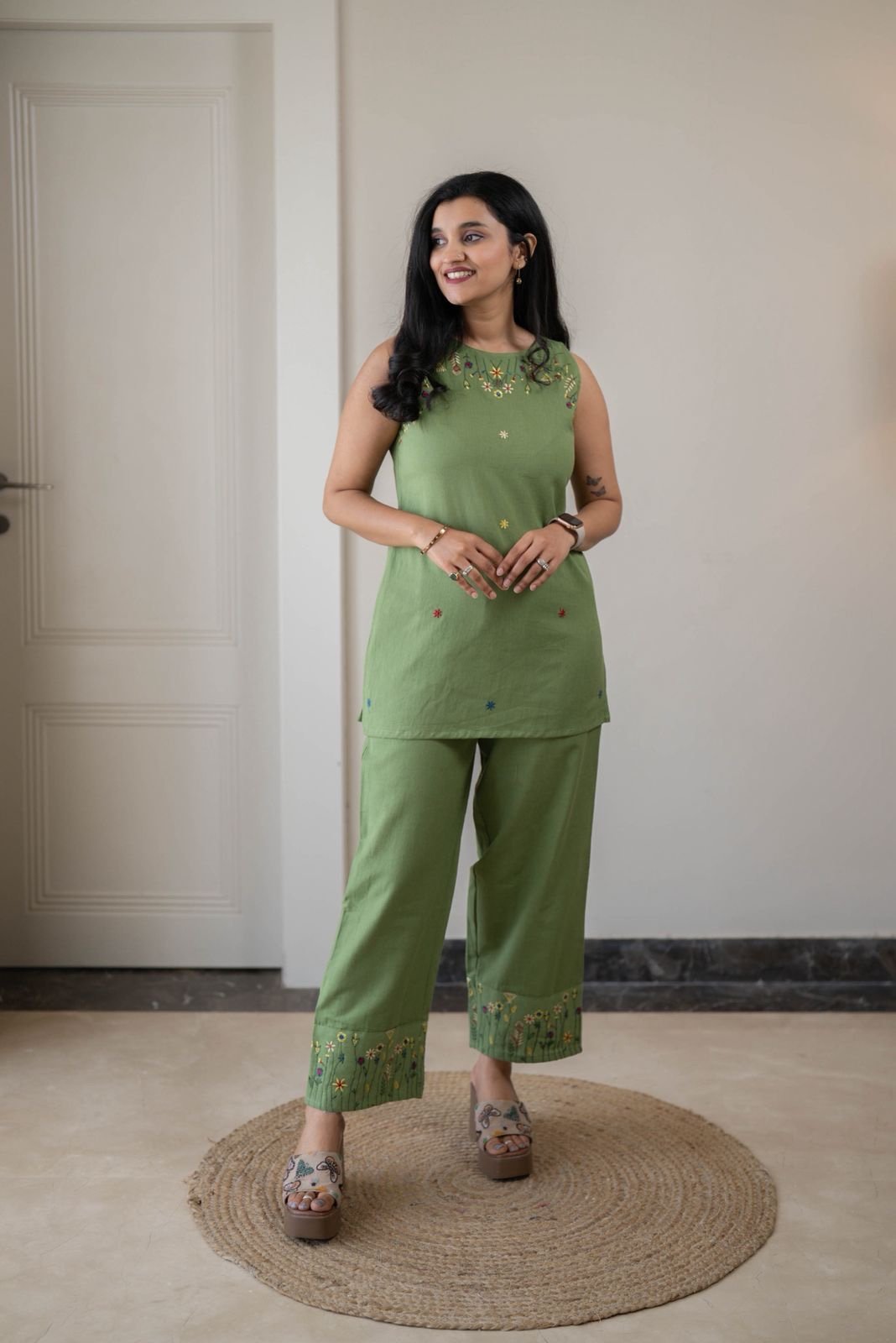 Tanya Farshi Coord Set- Green - Image 4