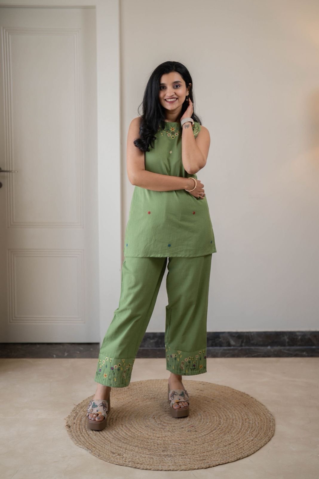Tanya Farshi Coord Set- Green - Image 2